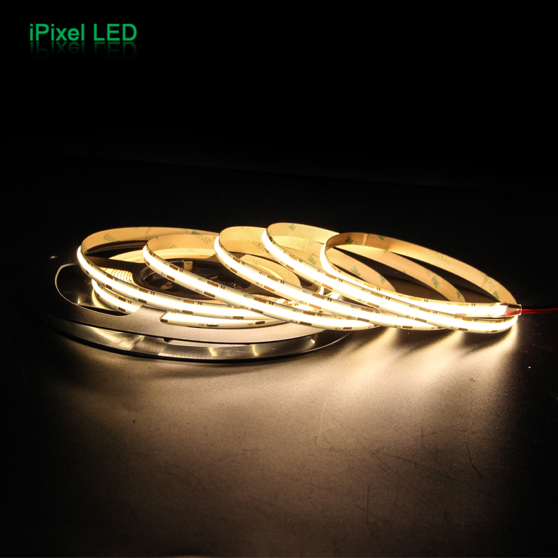 Illuminated flexible COB LED strip on a reel