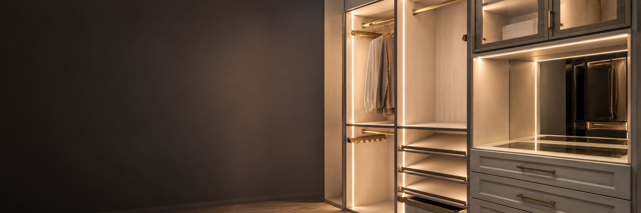 8×8mm LED Neon Lighting for a Custom Wardrobe Project