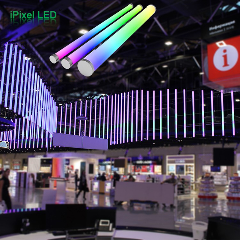 Moscow Sheremetyevo International Airport | Ø80mm Milky White No-Shadow DMX512 3D Pixel LED Tube (B080072CB3DS)
