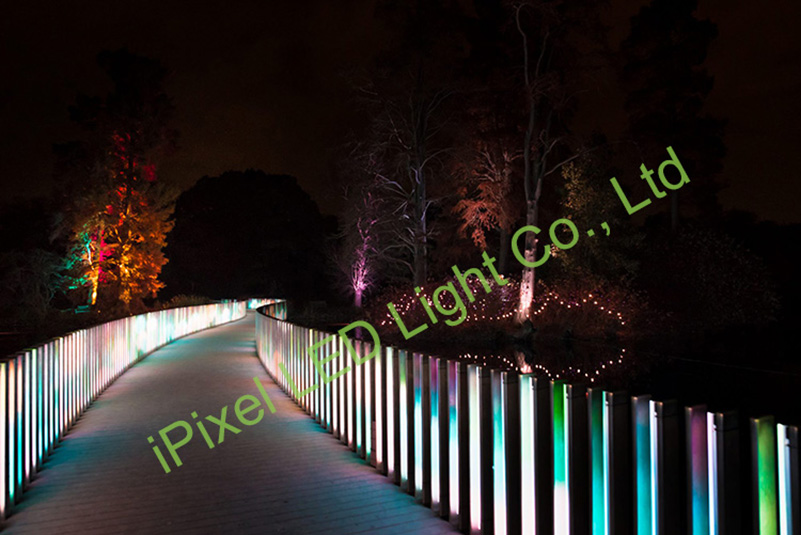 16-Pixel DMX512 Addressable RGB Guardrail Tube Aluminum + PC Cover 1m IP65 B050048DB3DG image