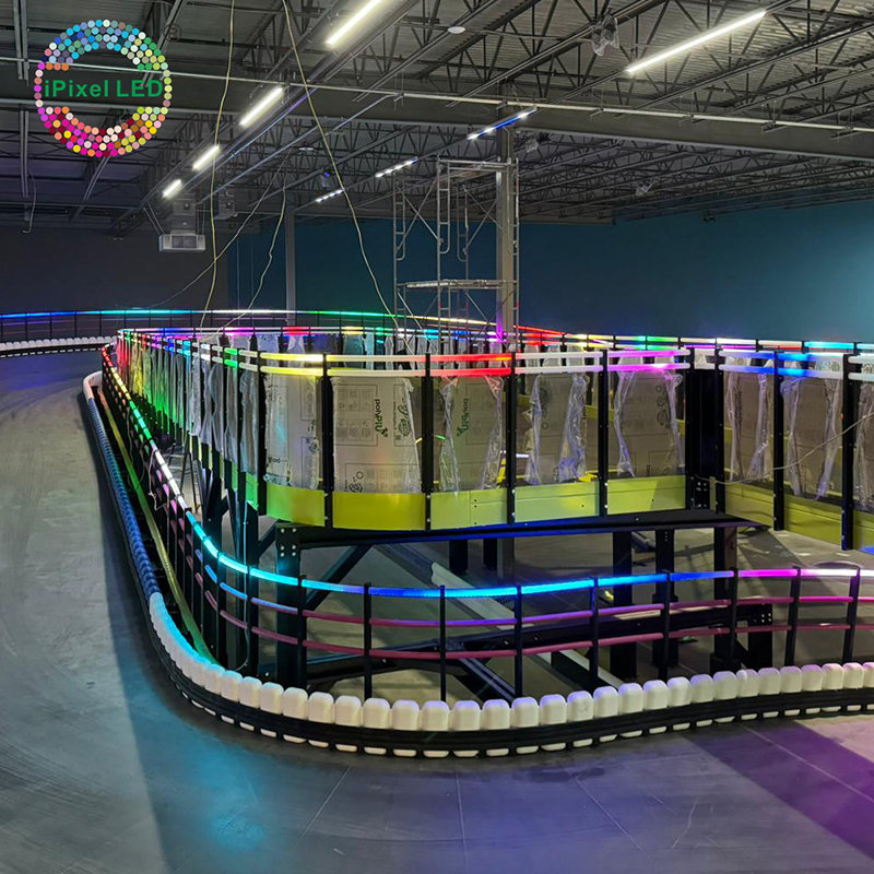Kart Track Pixel Lighting Project with WS2811 30LEDs/m SPI RGB LED Strip