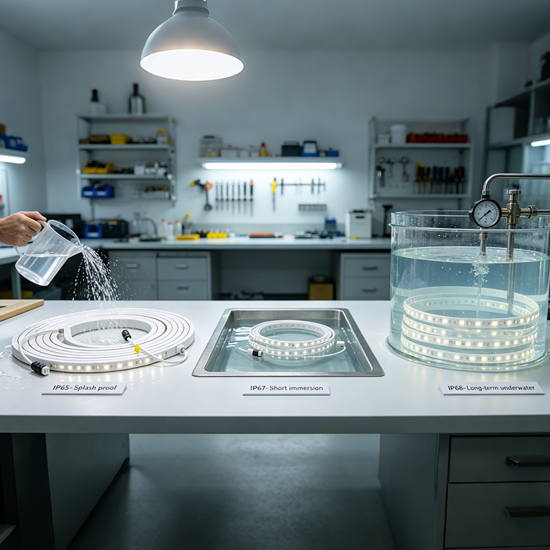 EN-10  IP65, IP67 and IP68 LED Strip: What Is the Difference?