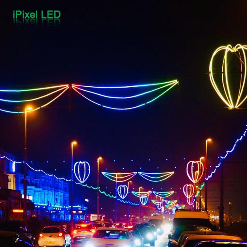 Blackpool UK Promenade Decoration | 12×22mm RGB Digital Neon Flex (N012060CB3SF/N012060CC3SF, N1222-Arc)