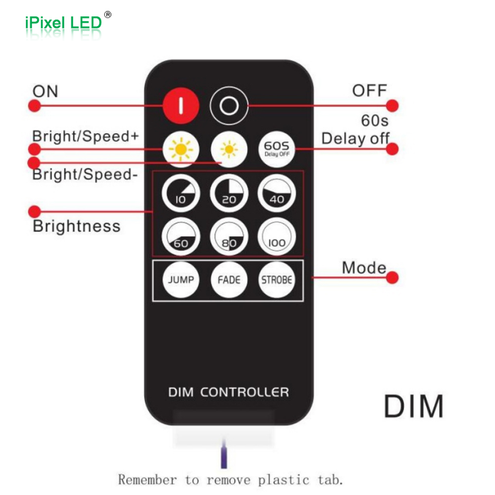 D01 30A RF Knob LED Dimmer Non-Pixel Controller detail image 2