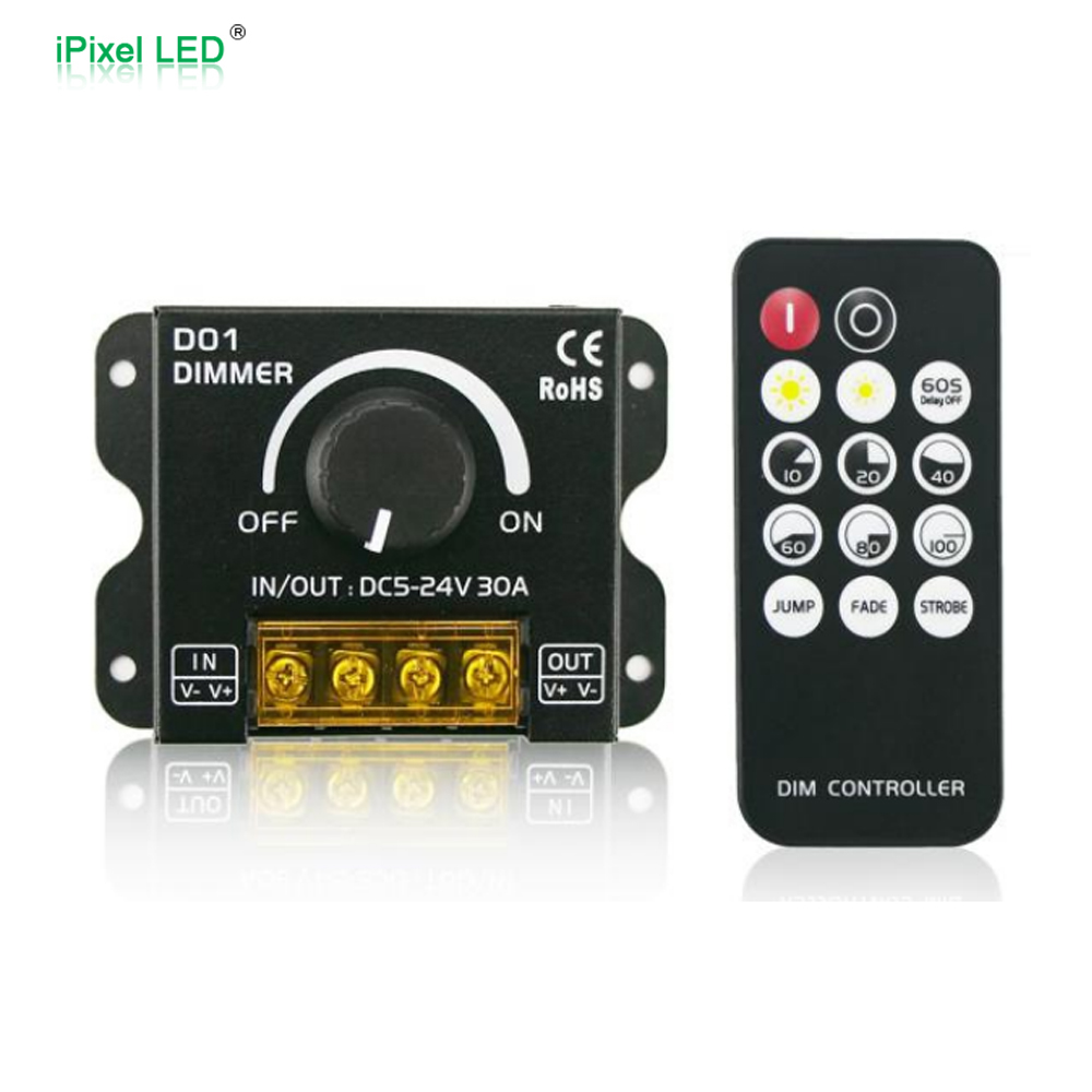 D01 30A RF Knob LED Dimmer Non-Pixel Controller detail image