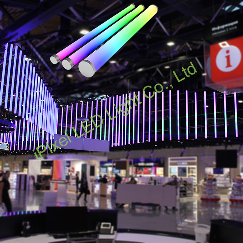 Moscow Sheremetyevo International Airport O80mm Milky White No-Shadow DMX512 3D Pixel LED Tube (B080_2.jpg