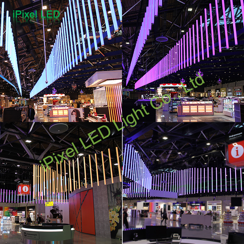 Moscow Sheremetyevo International Airport O80mm Milky White No-Shadow DMX512 3D Pixel LED Tube (B080_4.jpg