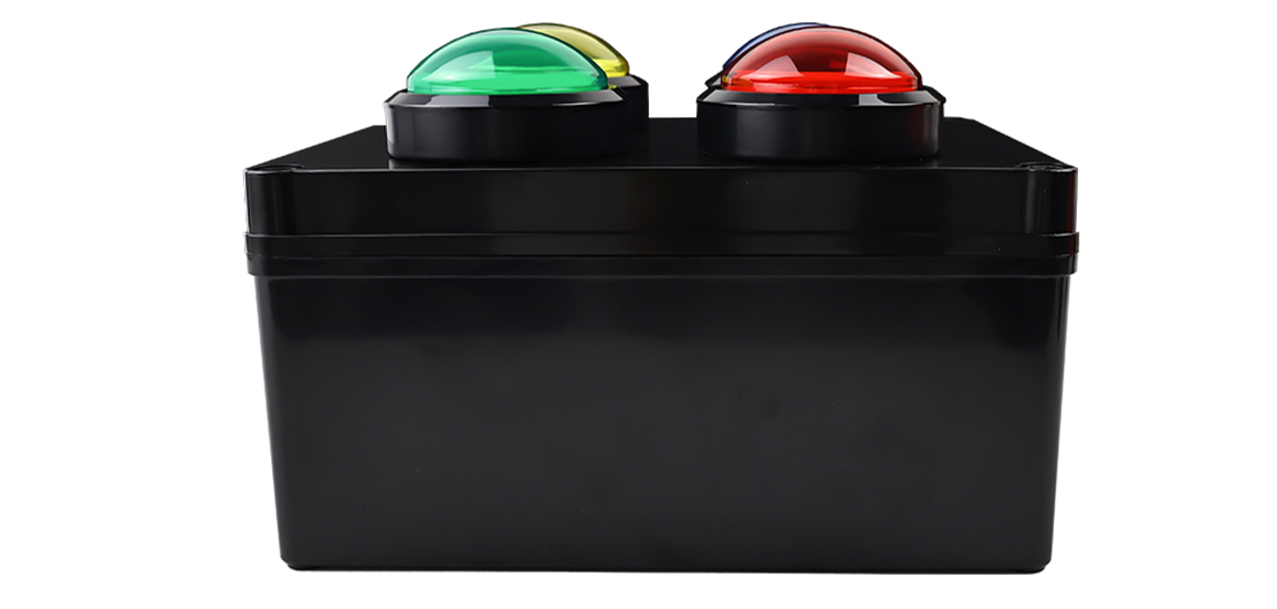 Repeated production of custom four-button LED control boxes for equipment lighting integration